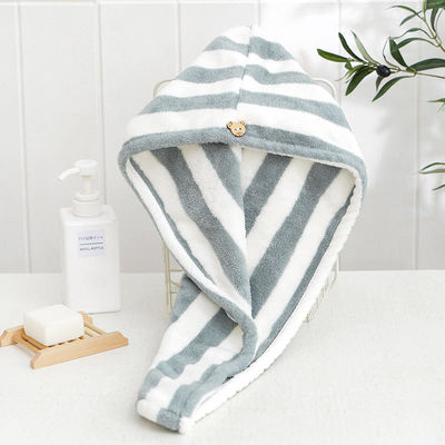 Turbante de secado de cabello de microfibra altamente absorbente para secar rápidamente el cabello largo grueso rizado