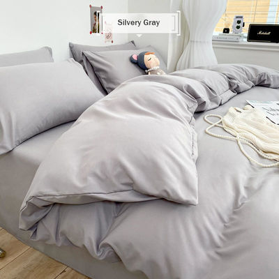 Camas de color sólido de algodón de tejido conjunto de tres piezas de cuatro piezas de ropa de cama colecciones