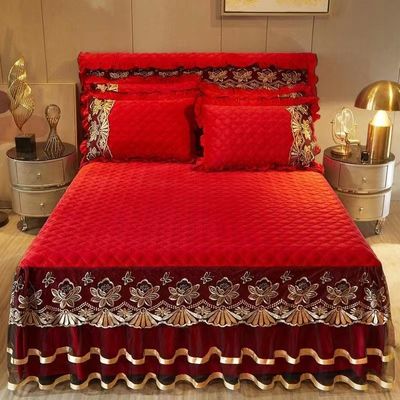 4 piezas de hojas planas fundas de almohada mantel de cama de lujo ropa de cama bordada para hotel