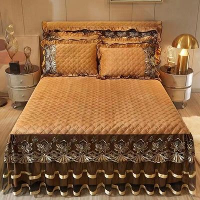 4 piezas de hojas planas fundas de almohada mantel de cama de lujo ropa de cama bordada para hotel