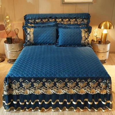 4 piezas de hojas planas fundas de almohada mantel de cama de lujo ropa de cama bordada para hotel