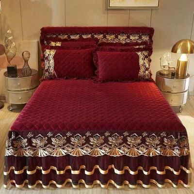 4 piezas de hojas planas fundas de almohada mantel de cama de lujo ropa de cama bordada para hotel