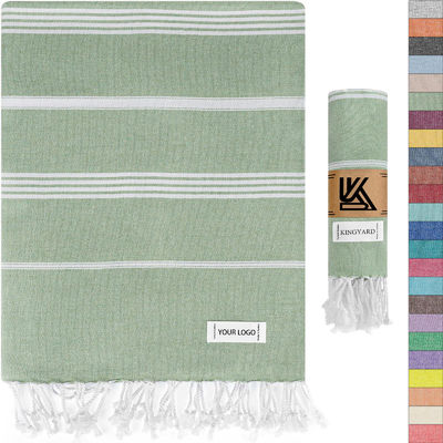 Toalla de playa de algodón de gran tamaño con superabsorción personalizada sostenible y ligera