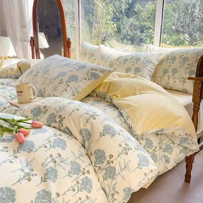 Confortable Cotton lavado de doble capa de hilos cubierta de colcha de la cama Set para cama de 2,0m