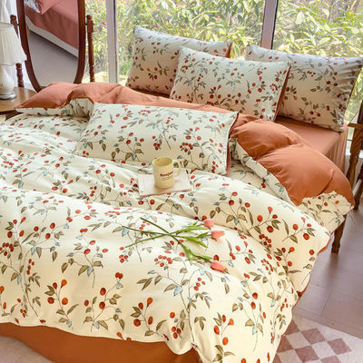 Confortable Cotton lavado de doble capa de hilos cubierta de colcha de la cama Set para cama de 2,0m