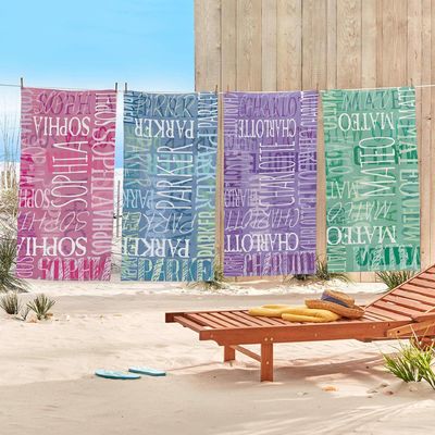 Toallas de playa impresas a medida en material de microfibra suave