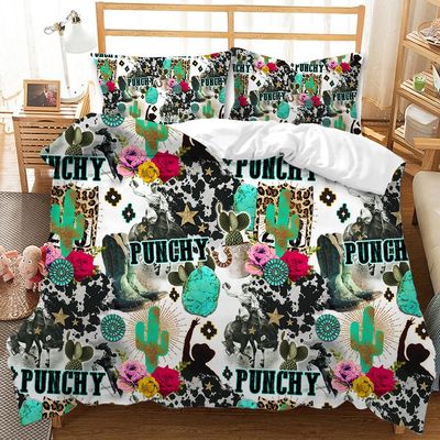 Conjunto personalizado de cubierta de sábanas de colchoneta de impresión de leopardo para ropa de cama no desechable