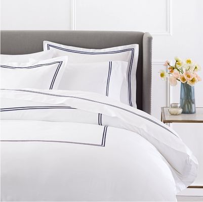 Estilo europeo y americano 400TC lujoso set de manta bordada para cama Queen Size