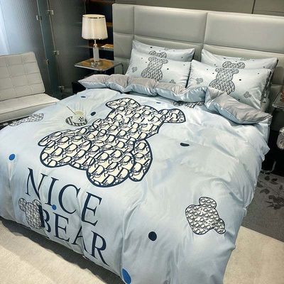 Set de ropa de cama de algodón cepillado de tamaño queen 4 en 1 La mejor opción para un dormitorio de moda