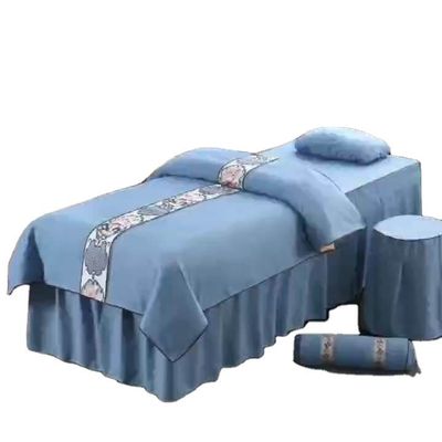 Cubierta de mesa de masaje de estilo moderno Cubierta de cama de 4 piezas de microfibra pura