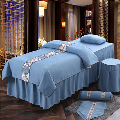 Cubierta de mesa de masaje de estilo moderno Cubierta de cama de 4 piezas de microfibra pura