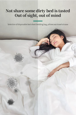 Seti de ropa de cama desechable para viajes 4 piezas Seti de ropa de cama suave transpirable Seti de almohada con cubierta de colcha