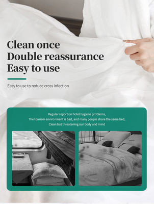 Seti de ropa de cama desechable para viajes 4 piezas Seti de ropa de cama suave transpirable Seti de almohada con cubierta de colcha