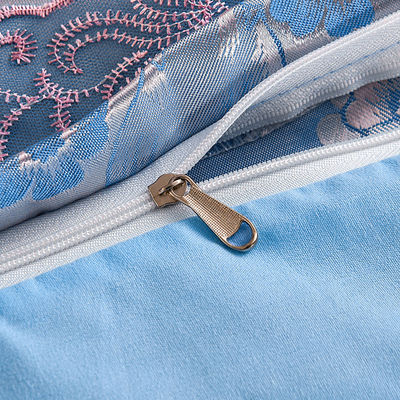 Lujo estilo europeo satinado encaje jacquard fibra modal de cuatro piezas de ropa de cama conjunto de sábanas