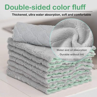 Tejido de limpieza de microfibra de diseño de punto para el kit de casa libre de lingotes y multicolor