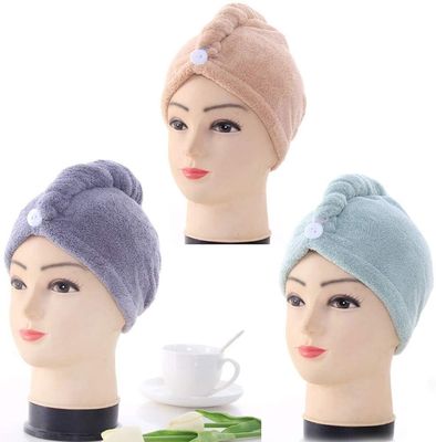 T / T Plazo de pago BSCI Microfibra de toalla para el cabello envoltura de toalla para el cabello para mujeres mágico secador rápido de cabello