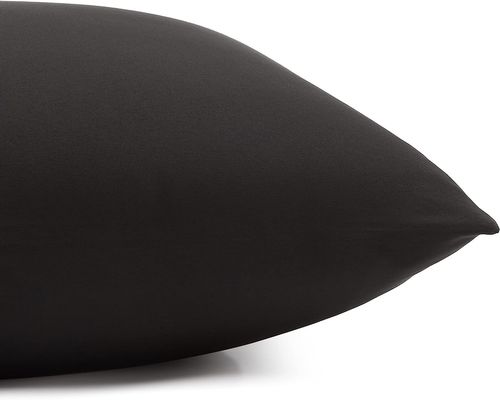 Super suave de fibra microfibra lavable 4 piezas de cama con bolsillos profundos Queen negro sólido
