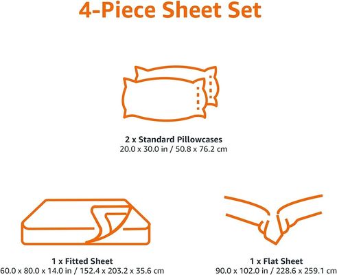 Conjunto de ropa de cama sostenible con almohadilla de artesanía y sábanas de cama con sábanas y cubierta de cama