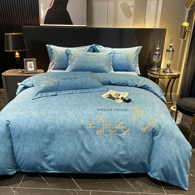 Luxury Home Textile Set de ropa de cama de algodón egipcio con cortinas a juego para cama King Size