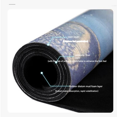Acero de secado rápido de piedra de baño colchoneta con color personalizado y absorvente duro alfombra de ducha