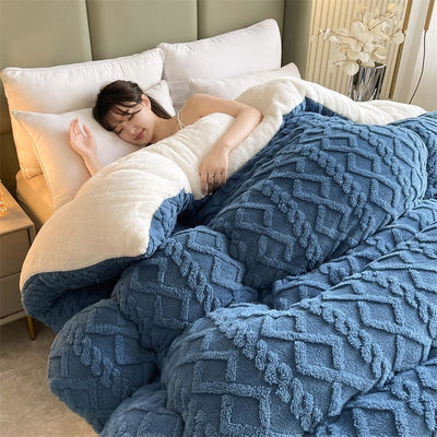 Cubierta de edredón textil para el hogar para todas las temporadas Cubierta de edredón cálida de tafetá con edredón
