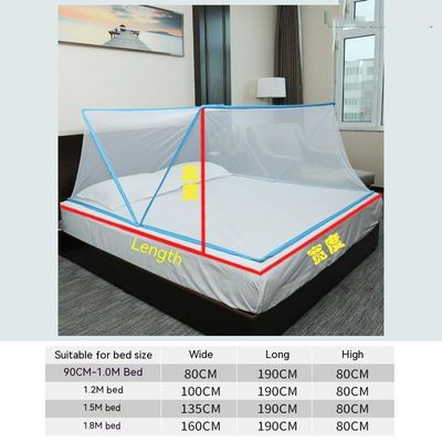 Red de mosquitos de dormitorio plegable cuadrada para prevenir mosquitos y decorar habitaciones