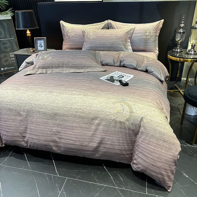 1 cubierta 1 sábana plana / sábana de cama 2 fundas de almohada rosa de algodón egipcio Set de ropa de cama para bebé en casa