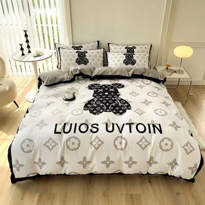 Cuarto de cama de la cama del oso blanco conjunto de ropa de cama para el hogar del bebé del hotel hecha de tejido de poliéster 100%