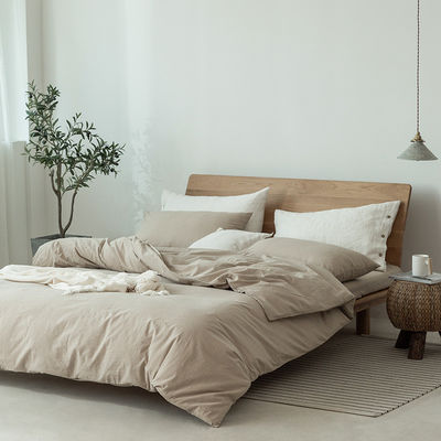 100% de ropa de cama de algodón lavado Se siente suave mano respirable y duradera como la textura