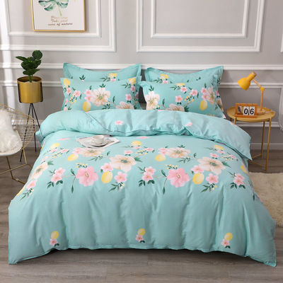 Color personalizado de lujo cama de cama cubierta de cama para 4pcs cantidad de ropa de cama de algodón