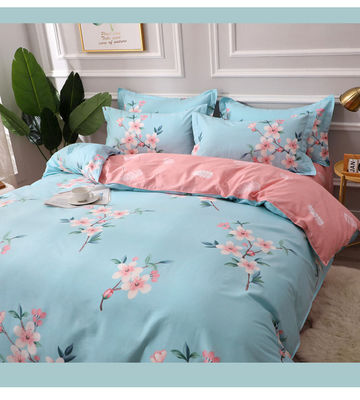 Color personalizado de lujo cama de cama cubierta de cama para 4pcs cantidad de ropa de cama de algodón