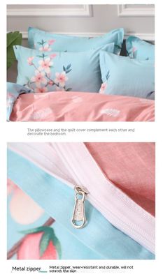 Color personalizado de lujo cama de cama cubierta de cama para 4pcs cantidad de ropa de cama de algodón