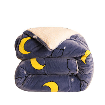Set de ropa de cama de tamaño personalizado de lana de cordero cálida espesa con tejido de poliéster 100%