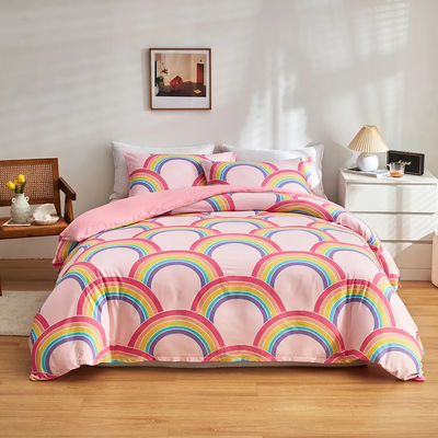Setes de ropa de cama blanca para niños Niños Niñas Twin 2 PCs Brillan en la cubierta de edredón oscuro