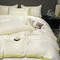 Set de ropa de cama de diseño de lujo para bodas Set de edredón Set de cubierta Set de sábanas Camioneta