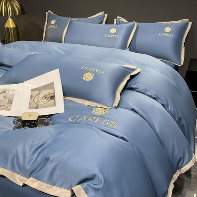 Set de ropa de cama de diseño de lujo para bodas Set de edredón Set de cubierta Set de sábanas Camioneta